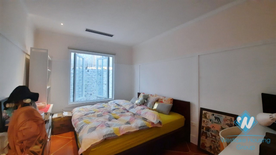 Low-rise three-bedroom house for rent near French International School. Ngoc Thuy, Long Bien